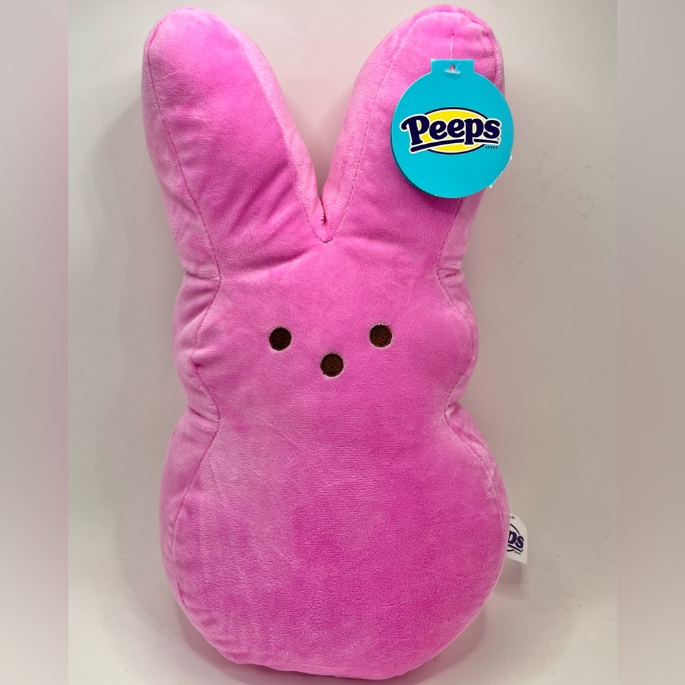 PEEPS Pink Bunny Easter Plush 15” Pillow